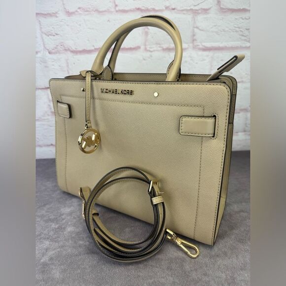 Michael Kors Tan Medium East West Rayne Leather Tote Bag - Picture 2 of 11